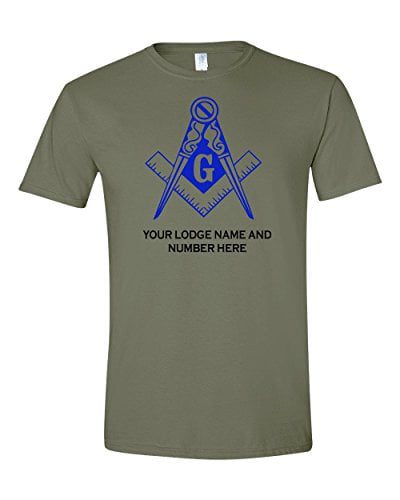 Mason Blue Lodge Custom T Shirt B01K6AL4OY
