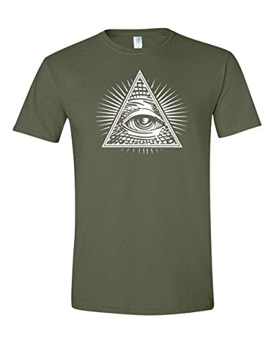Variation 1LogozEYEGREENS of Logoz USA Eye of Providence 8211 All Seeing Eye Men039s T Shirt B01BVTR5VK 3523