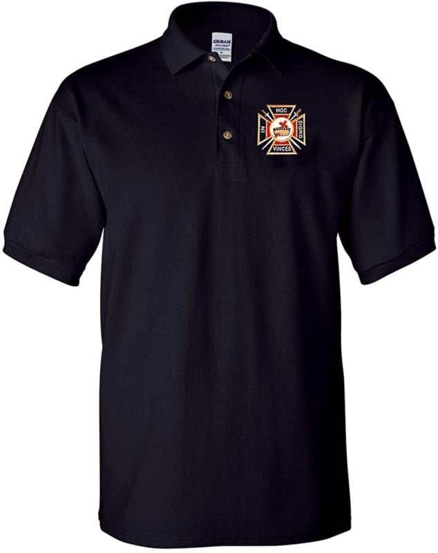 Variation 1LogozUSATEMPLARPoloBLCKL of Logoz USA Knights Templar Polo Golf Shirt B00VCIUU4U 3505