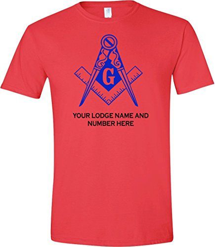Variation LogozBlueLodgeCustomMediumRed of Mason Blue Lodge Custom T Shirt B01K6AL4OY 2989