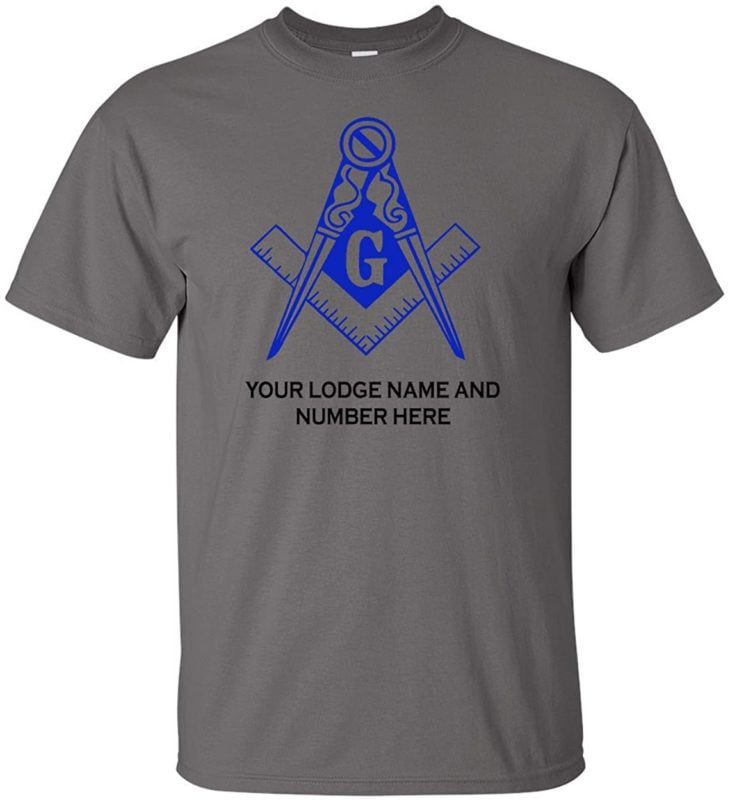 Variation LogozBlueLodgeCustomSmallCharcoal of Mason Blue Lodge Custom T Shirt B01K6AL4OY 2979