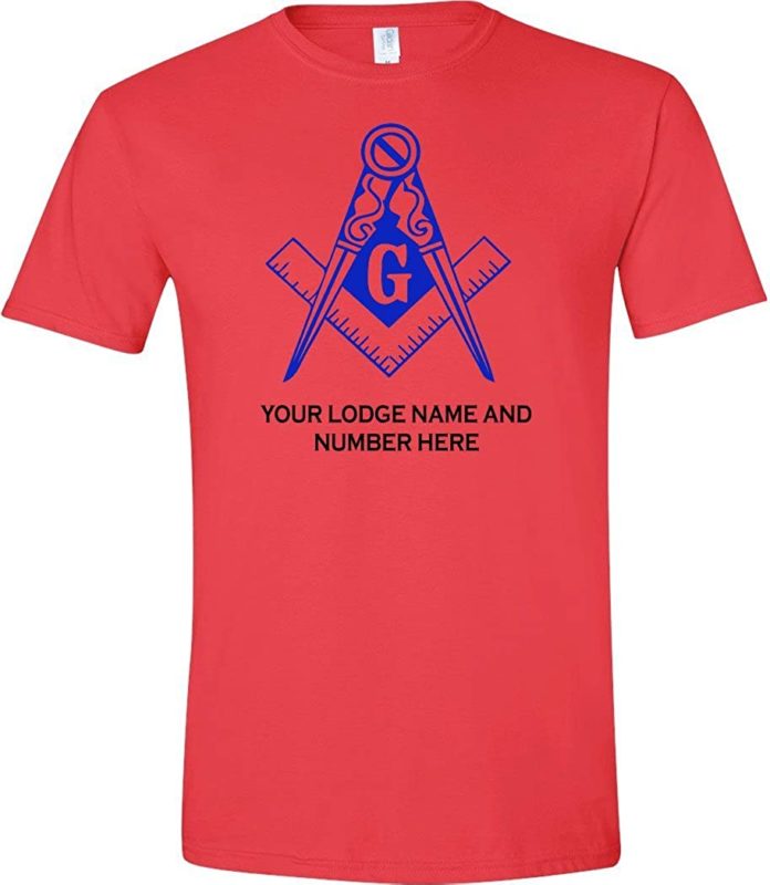Variation LogozBlueLodgeCustomSmallRed of Mason Blue Lodge Custom T Shirt B01K6AL4OY 2981