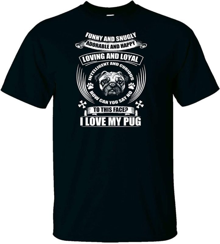 Variation LogozPugFunnySnuglyATBM of Logoz USA Pug Funny and Snugly Adorable and Happy T Shirt B07K1P8WYF 2721
