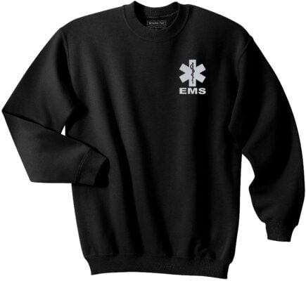 EMS Sweatshirt with REFLECTIVE LOGO Emergency Medical First Responder