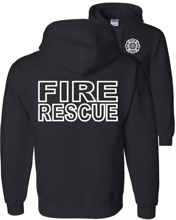 Fire Rescue Hoodie Fire Department Duty Sweatshirt Firefighter
