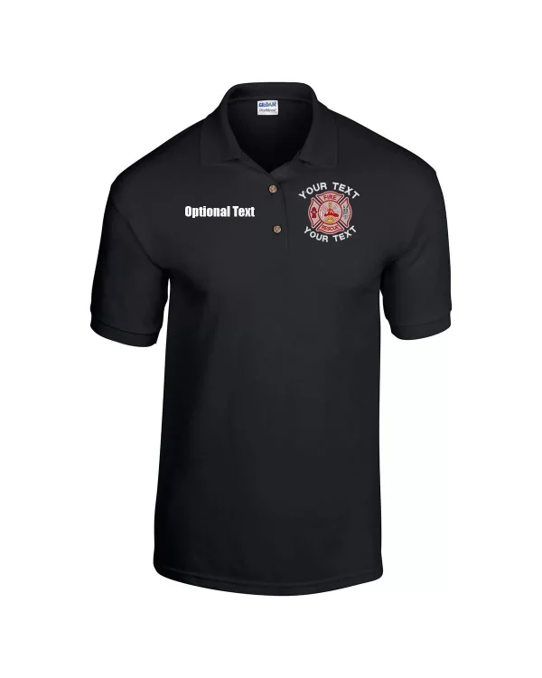 Personalized Firefighter Polo Shirt Embroidered Polo Custom Firefighters Fraternal Awards